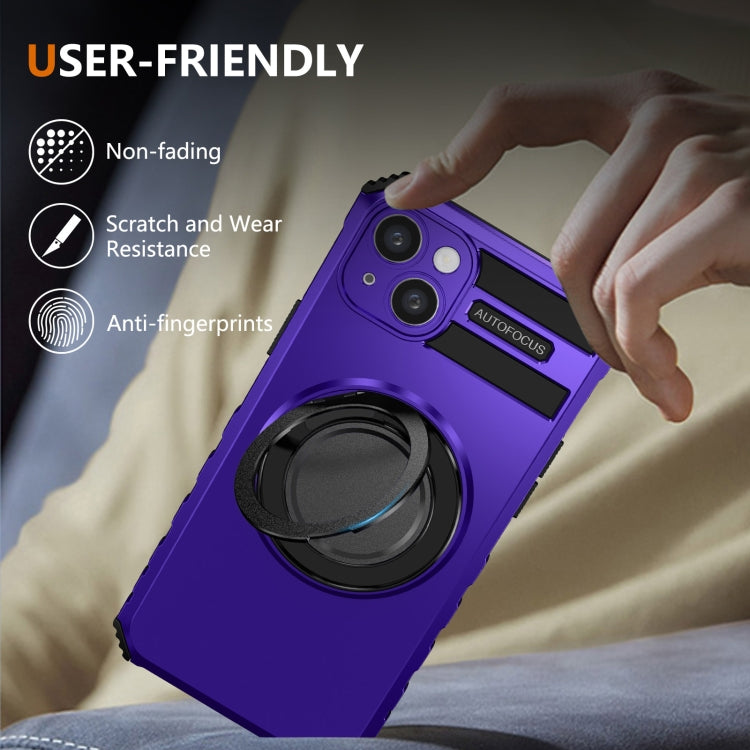 For iPhone 15 Plus Rotating Magnetic Holder Phone Case