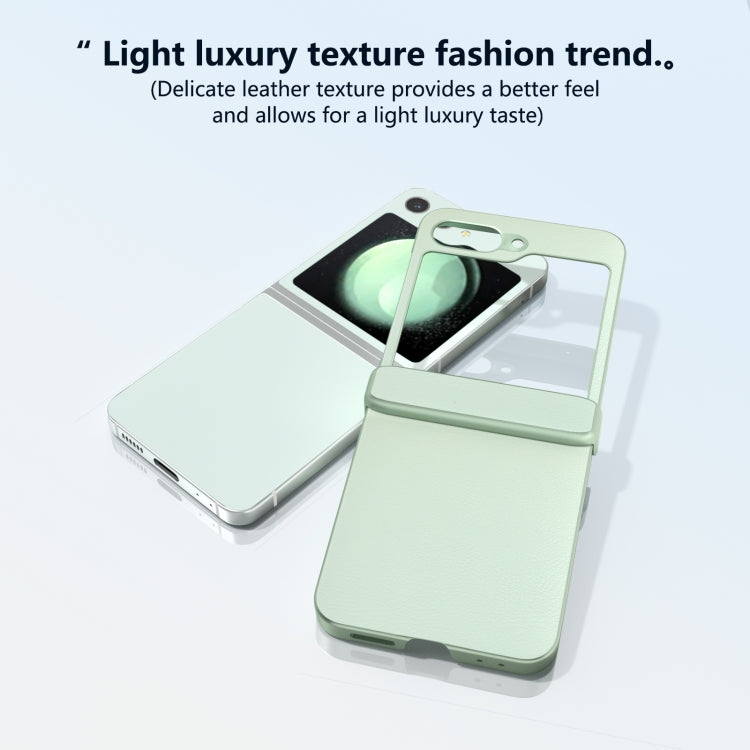 For Samsung Galaxy Z Flip6 / Flip7 FE Three Parts Skin Feel PU Leather Full Coverage Phone Case