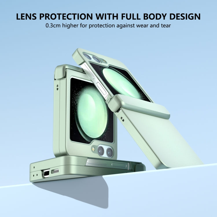 For Samsung Galaxy Z Flip6 / Flip7 FE Three Parts Skin Feel PU Leather Full Coverage Phone Case