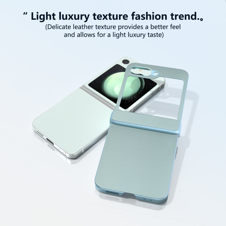 For Samsung Galaxy Z Flip6 / Flip7 FE Three Parts Skin Feel PU Leather Full Coverage Phone Case