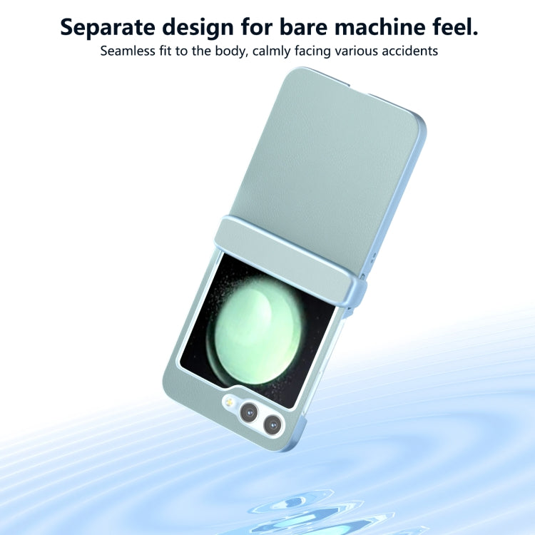 For Samsung Galaxy Z Flip6 / Flip7 FE Three Parts Skin Feel PU Leather Full Coverage Phone Case
