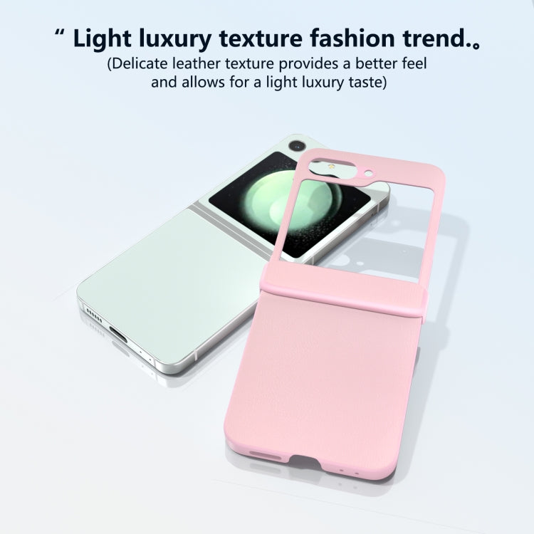 For Samsung Galaxy Z Flip6 / Flip7 FE Three Parts Skin Feel PU Leather Full Coverage Phone Case