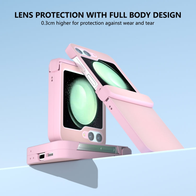 For Samsung Galaxy Z Flip6 / Flip7 FE Three Parts Skin Feel PU Leather Full Coverage Phone Case