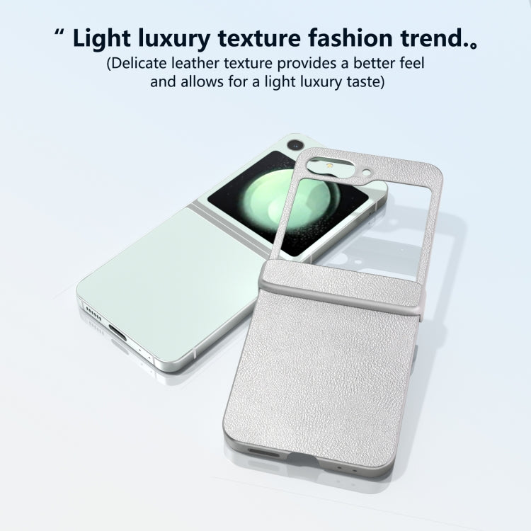 For Samsung Galaxy Z Flip6 / Flip7 FE Three Parts Skin Feel PU Leather Full Coverage Phone Case