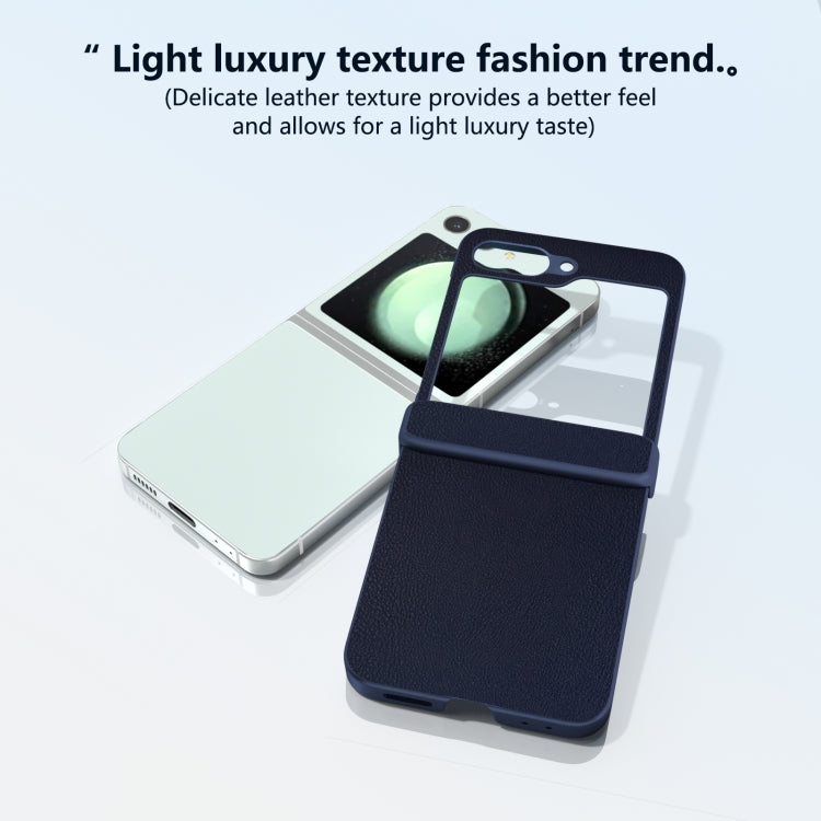 For Samsung Galaxy Z Flip6 / Flip7 FE Three Parts Skin Feel PU Leather Full Coverage Phone Case