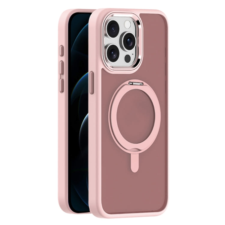 For iPhone 12 Pro Skin Feel Frosted MagSafe Magnetic Rotating Holder Phone Case
