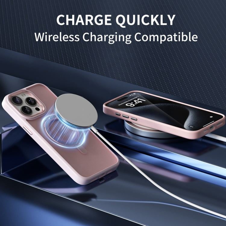 For iPhone 14 Plus Skin Feel Frosted MagSafe Magnetic Rotating Holder Phone Case