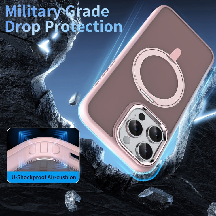 For iPhone 13 Pro Skin Feel Frosted MagSafe Magnetic Rotating Holder Phone Case