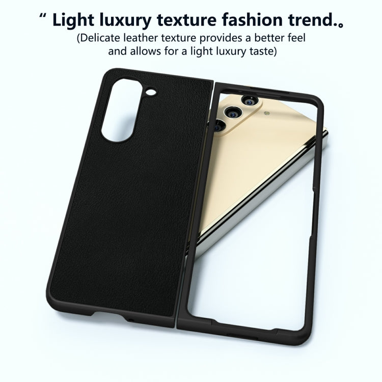 For Samsung Galaxy Z Fold6 Skin Feel PU Leather Full Coverage Phone Case