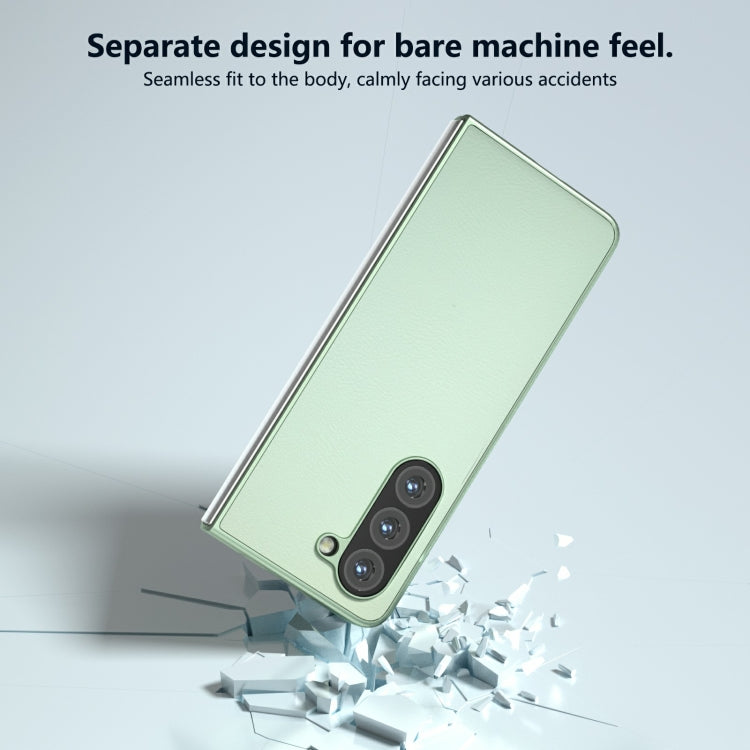 For Samsung Galaxy Z Fold6 Skin Feel PU Leather Full Coverage Phone Case