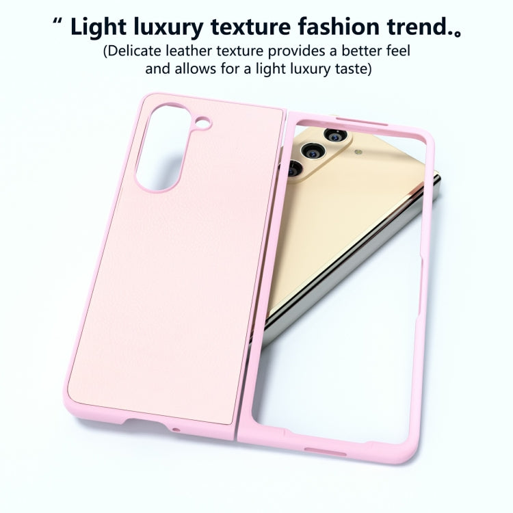 For Samsung Galaxy Z Fold6 Skin Feel PU Leather Full Coverage Phone Case