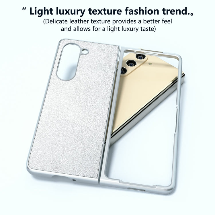 For Samsung Galaxy Z Fold6 Skin Feel PU Leather Full Coverage Phone Case