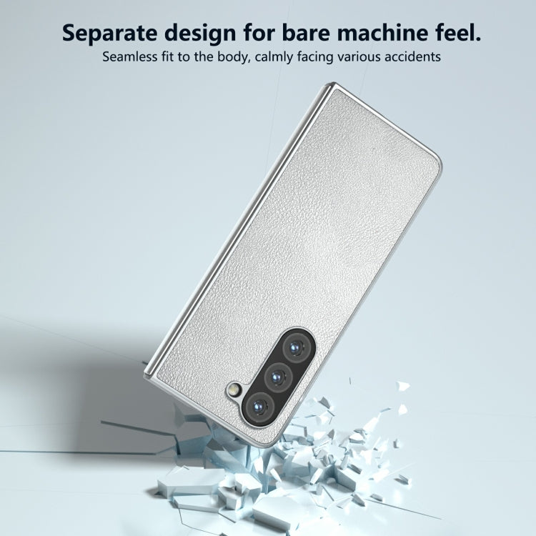 For Samsung Galaxy Z Fold6 Skin Feel PU Leather Full Coverage Phone Case