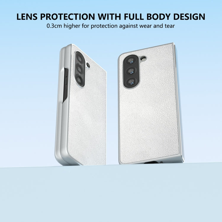 For Samsung Galaxy Z Fold6 Skin Feel PU Leather Full Coverage Phone Case
