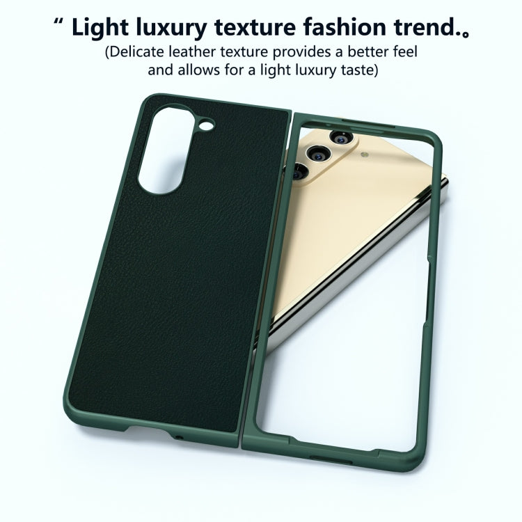 For Samsung Galaxy Z Fold6 Skin Feel PU Leather Full Coverage Phone Case