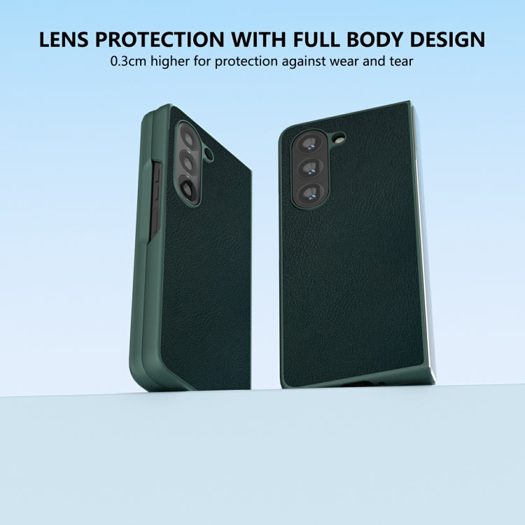 For Samsung Galaxy Z Fold6 Skin Feel PU Leather Full Coverage Phone Case