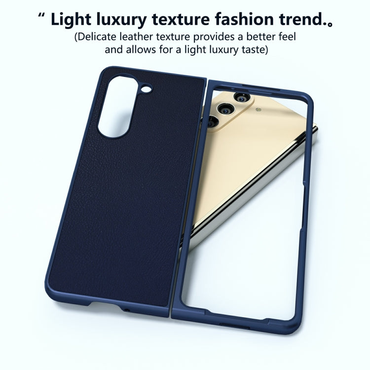 For Samsung Galaxy Z Fold6 Skin Feel PU Leather Full Coverage Phone Case