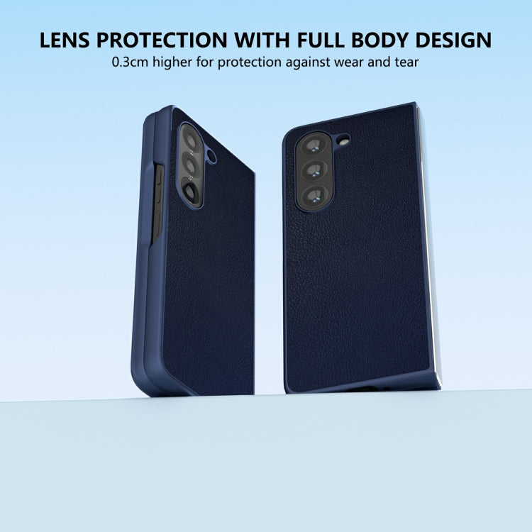 For Samsung Galaxy Z Fold6 Skin Feel PU Leather Full Coverage Phone Case