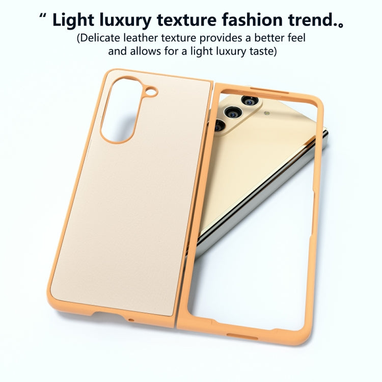 For Samsung Galaxy Z Fold6 Skin Feel PU Leather Full Coverage Phone Case