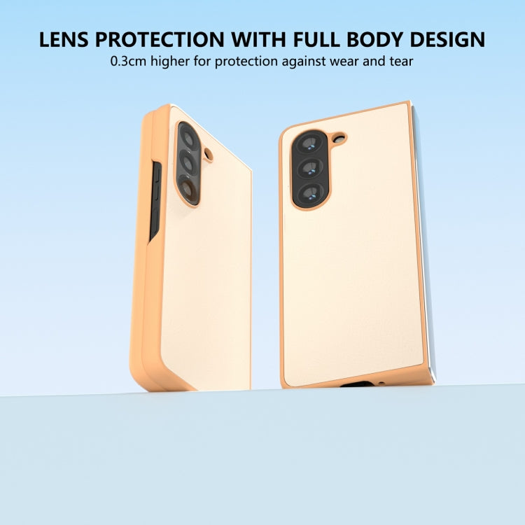 For Samsung Galaxy Z Fold6 Skin Feel PU Leather Full Coverage Phone Case