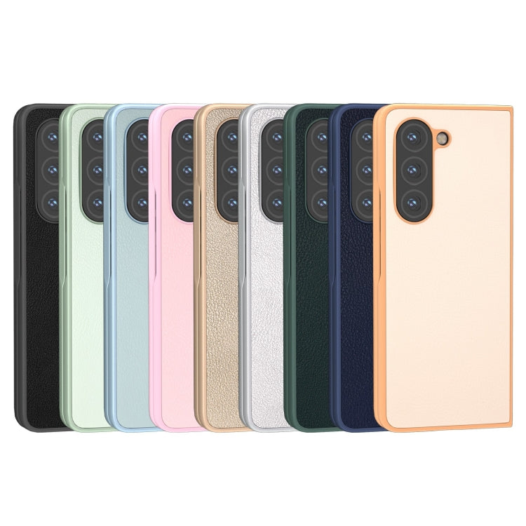 For Samsung Galaxy Z Fold6 Skin Feel PU Leather Full Coverage Phone Case