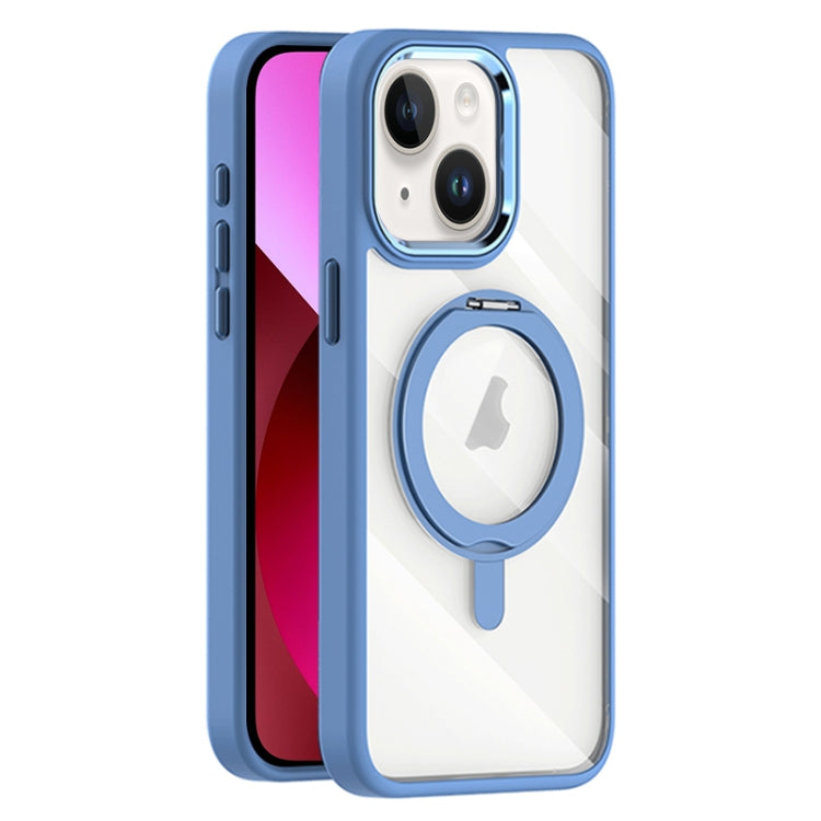 For iPhone 13 Transparent MagSafe Magnetic Rotating Holder Phone Case