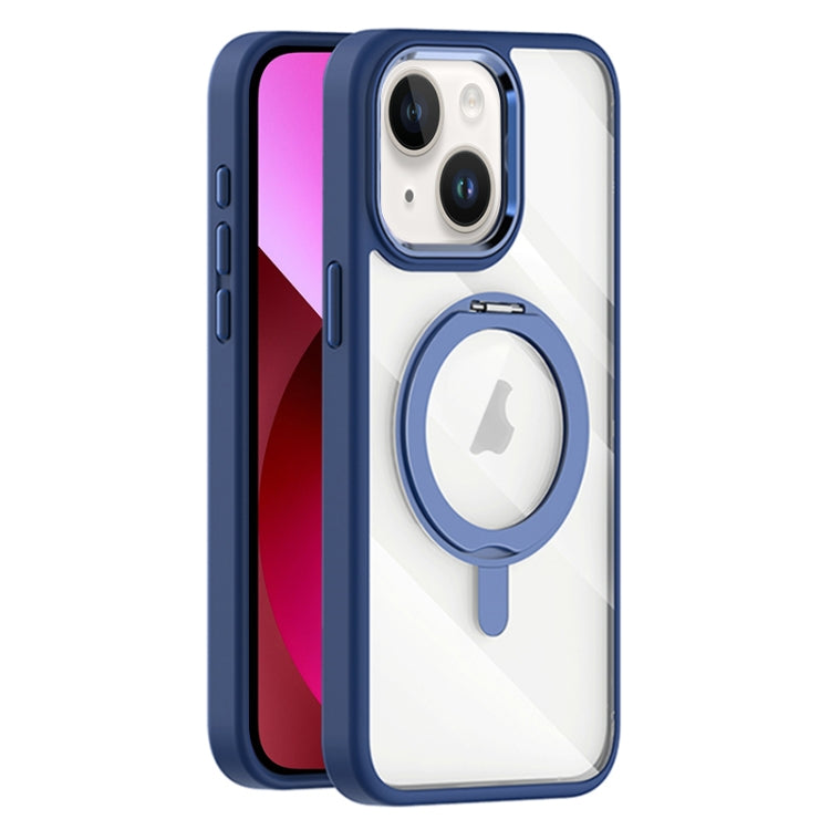 For iPhone 13 Transparent MagSafe Magnetic Rotating Holder Phone Case