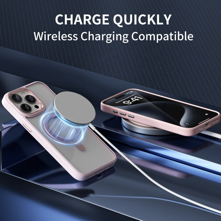 For iPhone 14 Plus Transparent MagSafe Magnetic Rotating Holder Phone Case