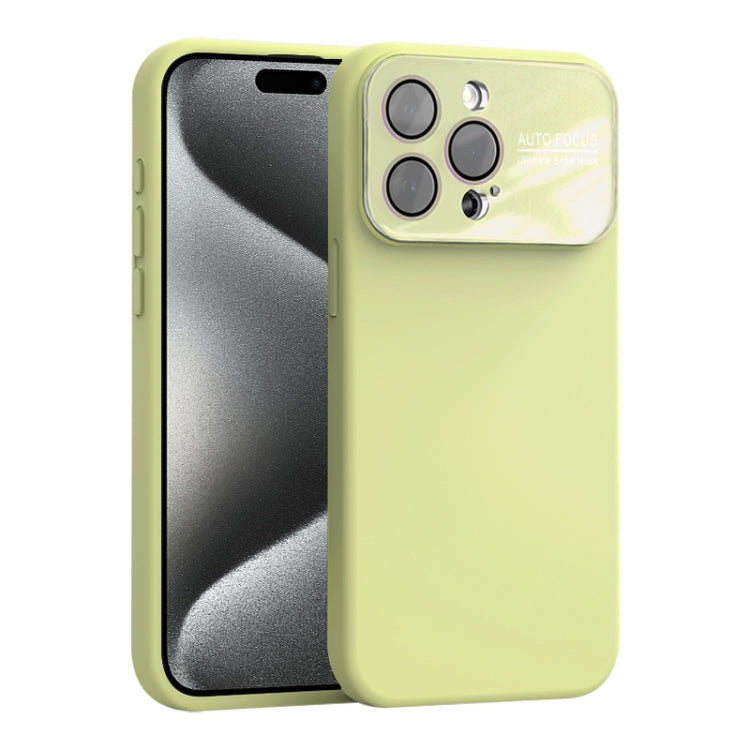 For iPhone 15 Pro Max Large Window Acrylic Lens Film + Liquid Silicone Full Coverage Phone Case