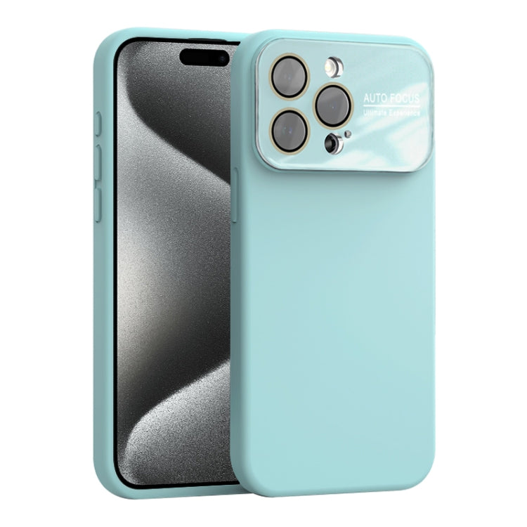 For iPhone 15 Pro Max Large Window Acrylic Lens Film + Liquid Silicone Full Coverage Phone Case