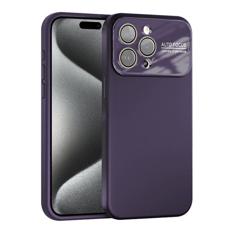 For iPhone 15 Pro Large Window Acrylic Lens Film + Liquid Silicone Full Coverage Phone Case