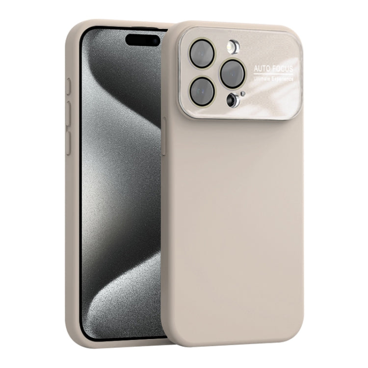 For iPhone 15 Pro Large Window Acrylic Lens Film + Liquid Silicone Full Coverage Phone Case