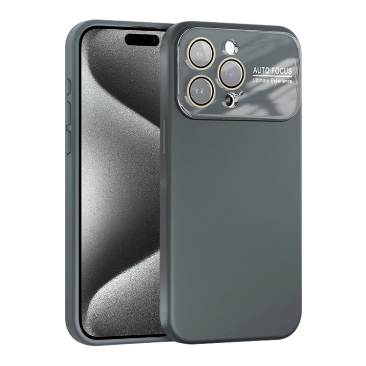 For iPhone 15 Pro Large Window Acrylic Lens Film + Liquid Silicone Full Coverage Phone Case