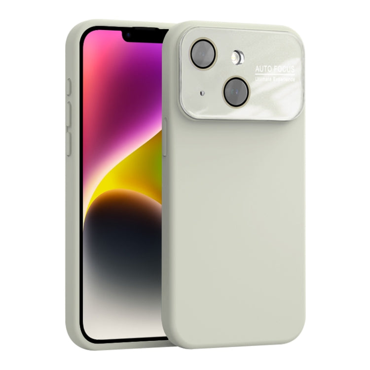 For iPhone 14 Plus Large Window Acrylic Lens Film + Liquid Silicone Full Coverage Phone Case