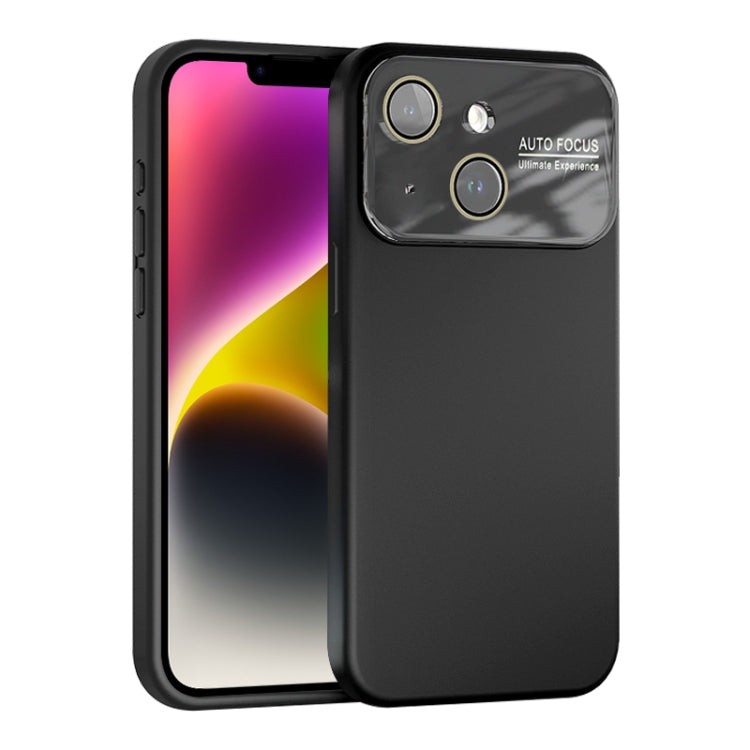 For iPhone 14 Plus Large Window Acrylic Lens Film + Liquid Silicone Full Coverage Phone Case