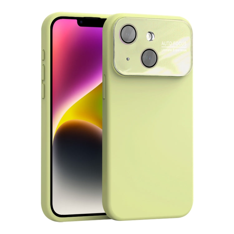 For iPhone 14 Plus Large Window Acrylic Lens Film + Liquid Silicone Full Coverage Phone Case