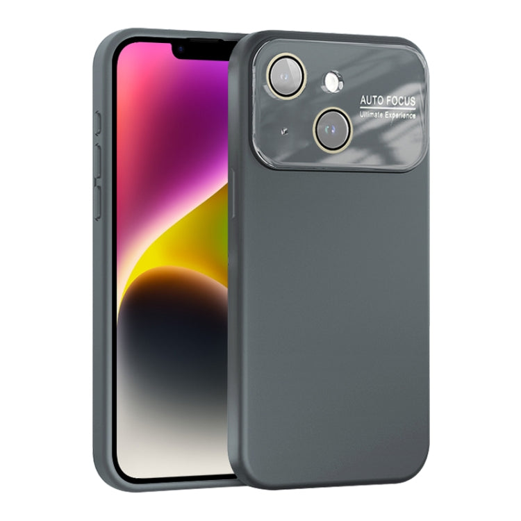 For iPhone 14 Plus Large Window Acrylic Lens Film + Liquid Silicone Full Coverage Phone Case