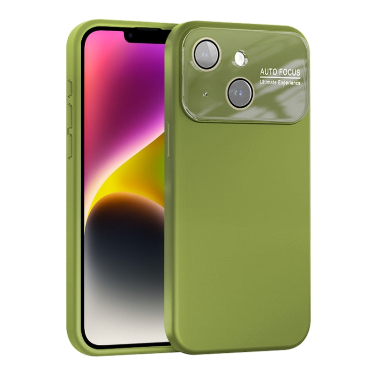 For iPhone 14 Plus Large Window Acrylic Lens Film + Liquid Silicone Full Coverage Phone Case