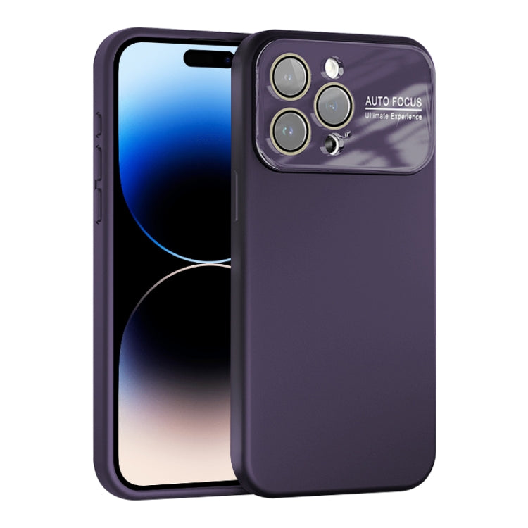 For iPhone 14 Pro Large Window Acrylic Lens Film + Liquid Silicone Full Coverage Phone Case