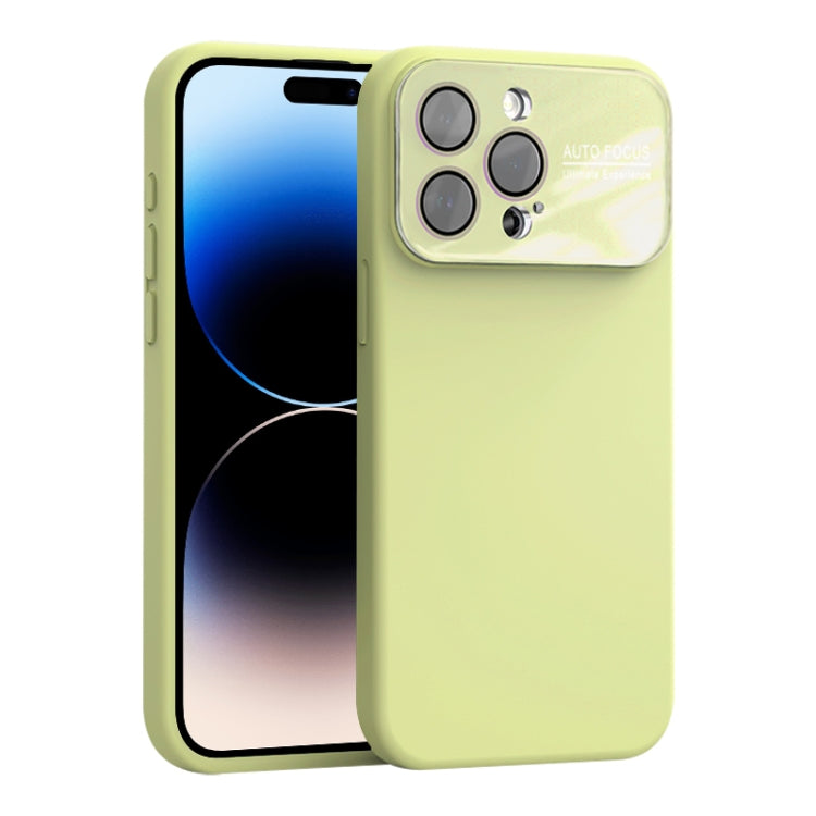 For iPhone 14 Pro Max Large Window Acrylic Lens Film + Liquid Silicone Full Coverage Phone Case