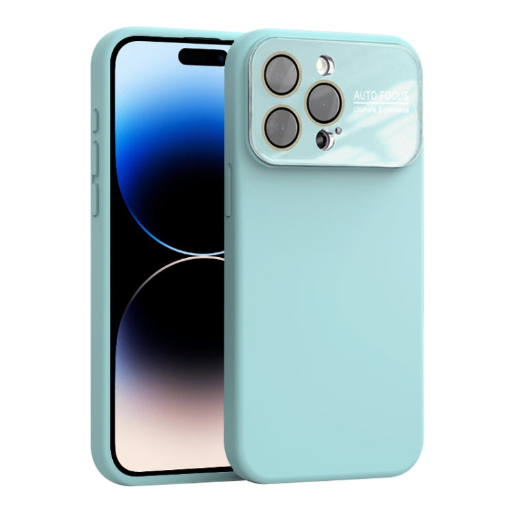 For iPhone 14 Pro Max Large Window Acrylic Lens Film + Liquid Silicone Full Coverage Phone Case