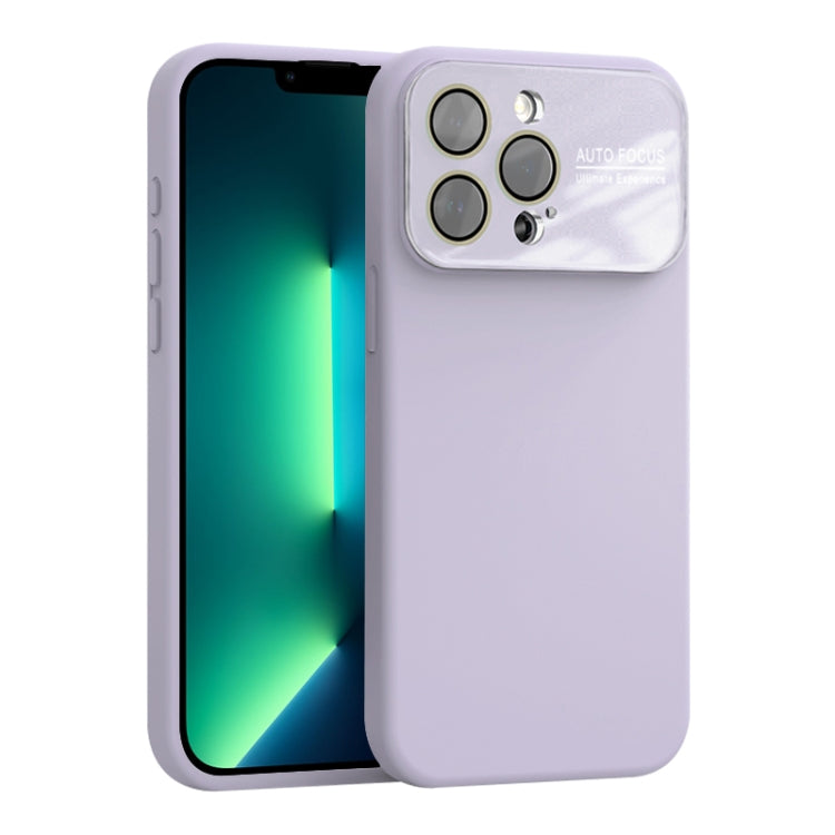 For iPhone 13 Pro Large Window Acrylic Lens Film + Liquid Silicone Full Coverage Phone Case