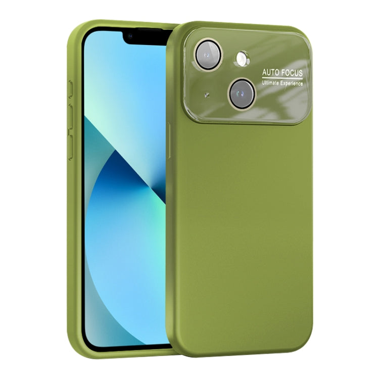 For iPhone 13 Large Window Acrylic Lens Film + Liquid Silicone Full Coverage Phone Case