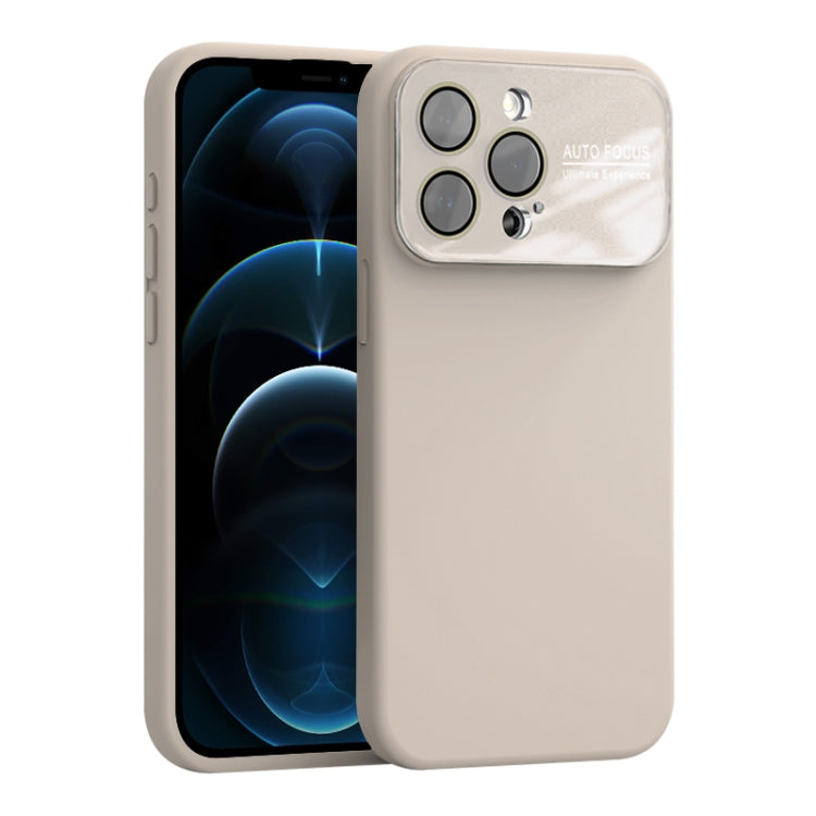 For iPhone 12 Pro Max Large Window Acrylic Lens Film + Liquid Silicone Full Coverage Phone Case
