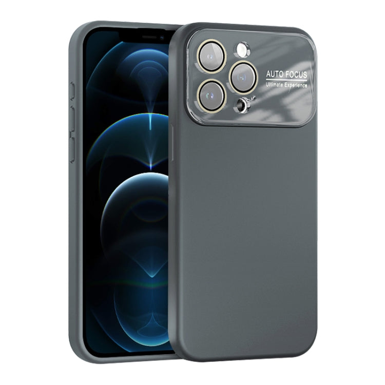For iPhone 12 Pro Max Large Window Acrylic Lens Film + Liquid Silicone Full Coverage Phone Case