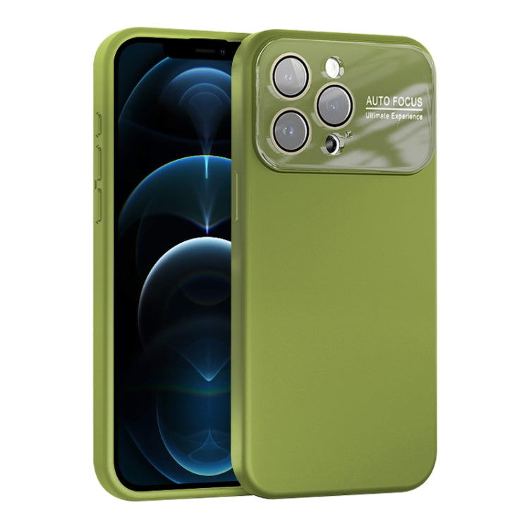 For iPhone 12 Pro Max Large Window Acrylic Lens Film + Liquid Silicone Full Coverage Phone Case