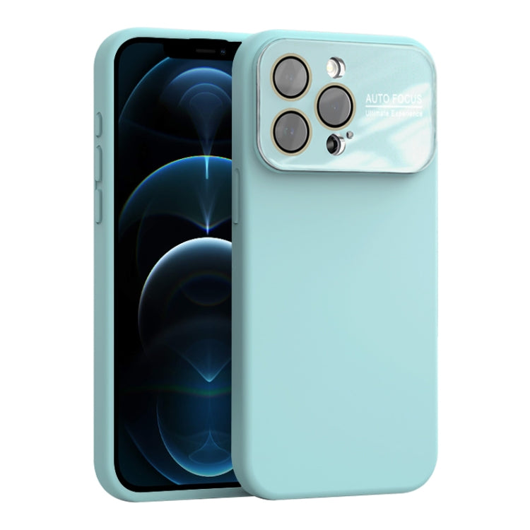 For iPhone 12 Pro Max Large Window Acrylic Lens Film + Liquid Silicone Full Coverage Phone Case