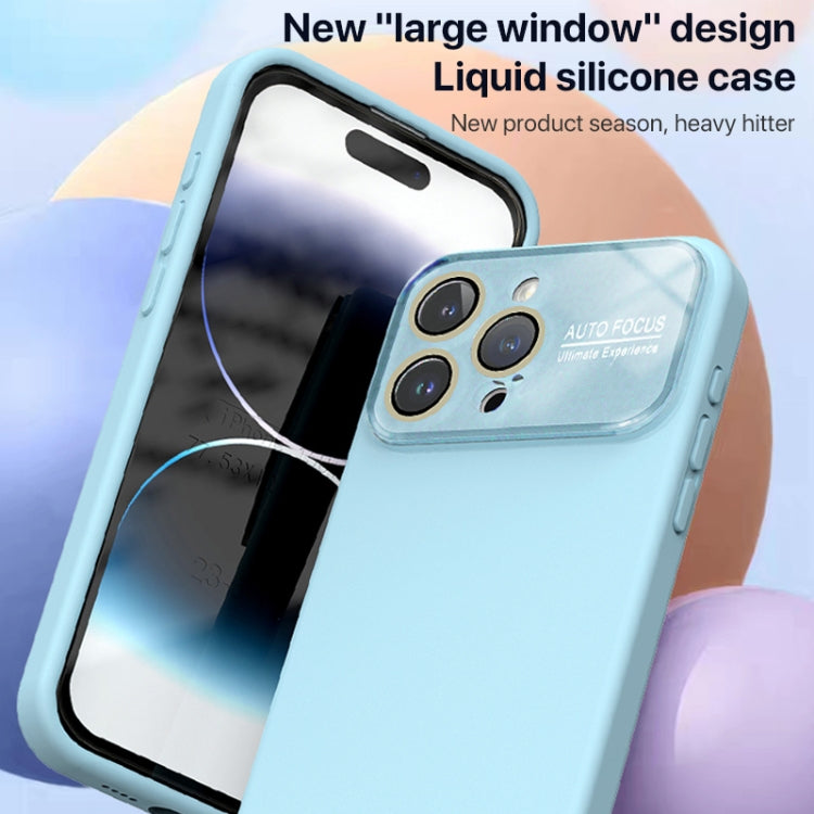 For iPhone 15 Pro Large Window Acrylic Lens Film + Liquid Silicone Full Coverage Phone Case