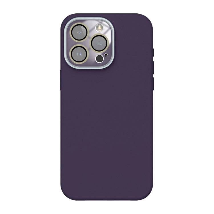 For iPhone 15 Pro Acrylic Lens Film + Liquid Silicone Full Coverage Phone Case