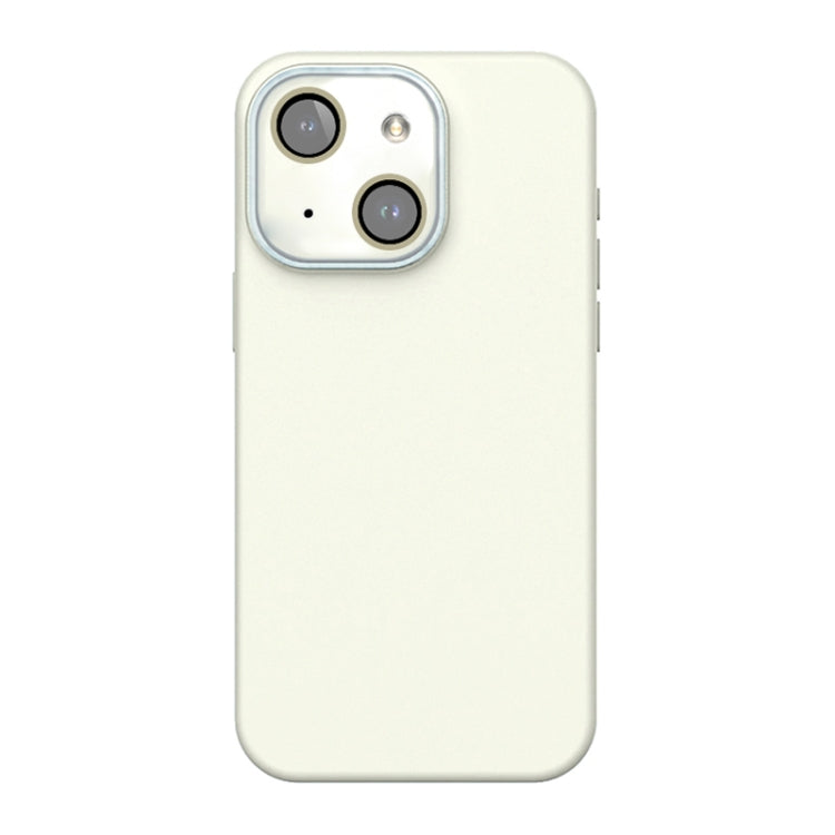 For iPhone 15 Acrylic Lens Film + Liquid Silicone Full Coverage Phone Case